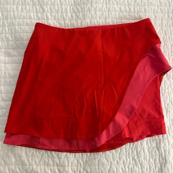 Lulu lemon Red and Pink Skirt - Picture 1 of 4